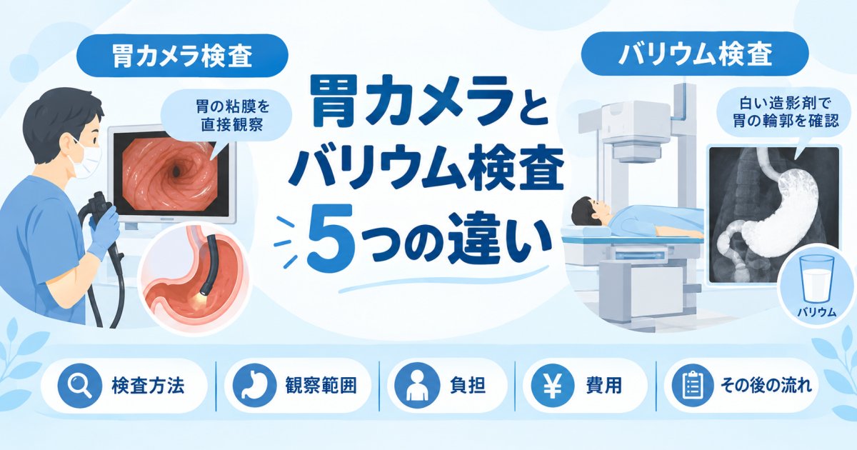 胃カメラとバリウム検査、5つの違いから選び方を知る